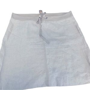 Eileen Fisher organic linen drawstring waist skirt